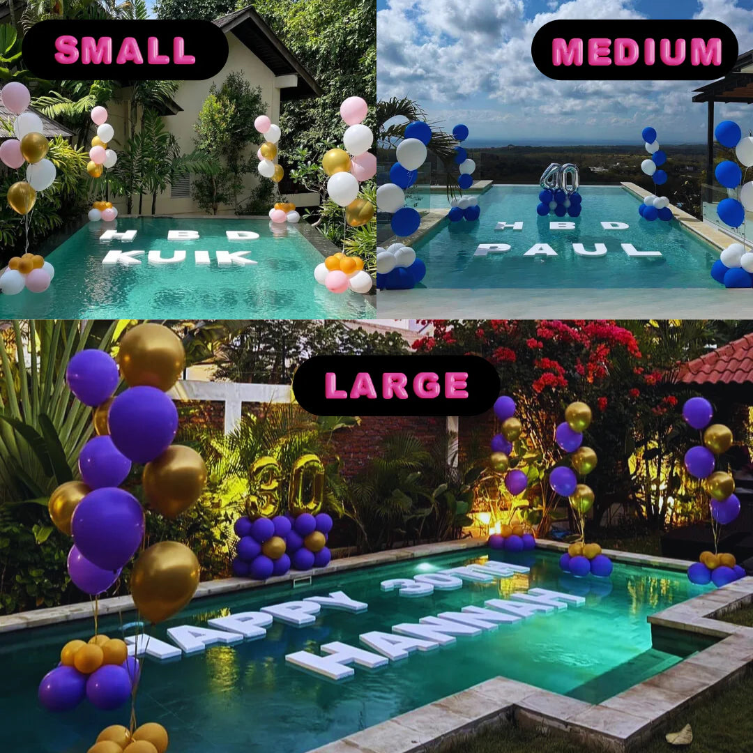 Balloons + Floating Letters